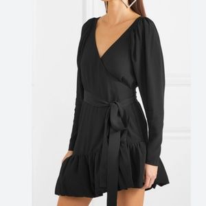 Rotate Birger Christensen wrap black dress, XS
